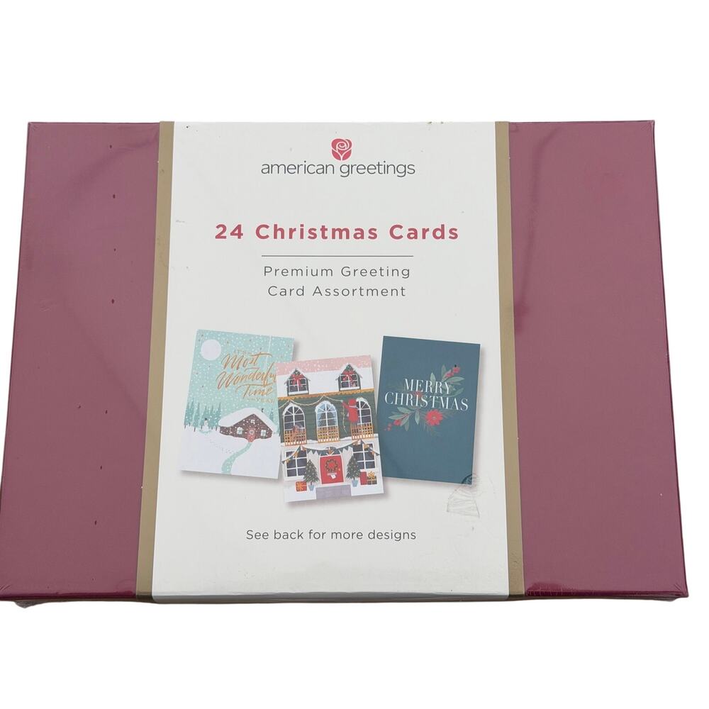 American Greetings 24 Christmas Cards-Premium Greeting Cards Assortment New